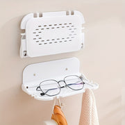 Collapsible Plastic Storage Rack for Kitchen Bathroom Living Room No Drilling