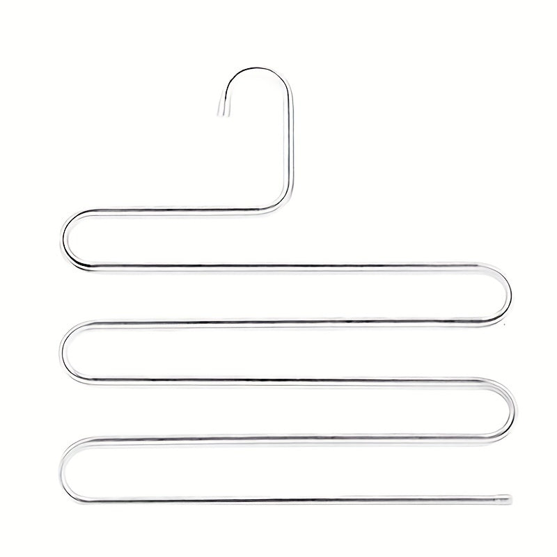 Stainless Steel Multi-Layer Pants Hanger Closet Organizer with Bag Hook