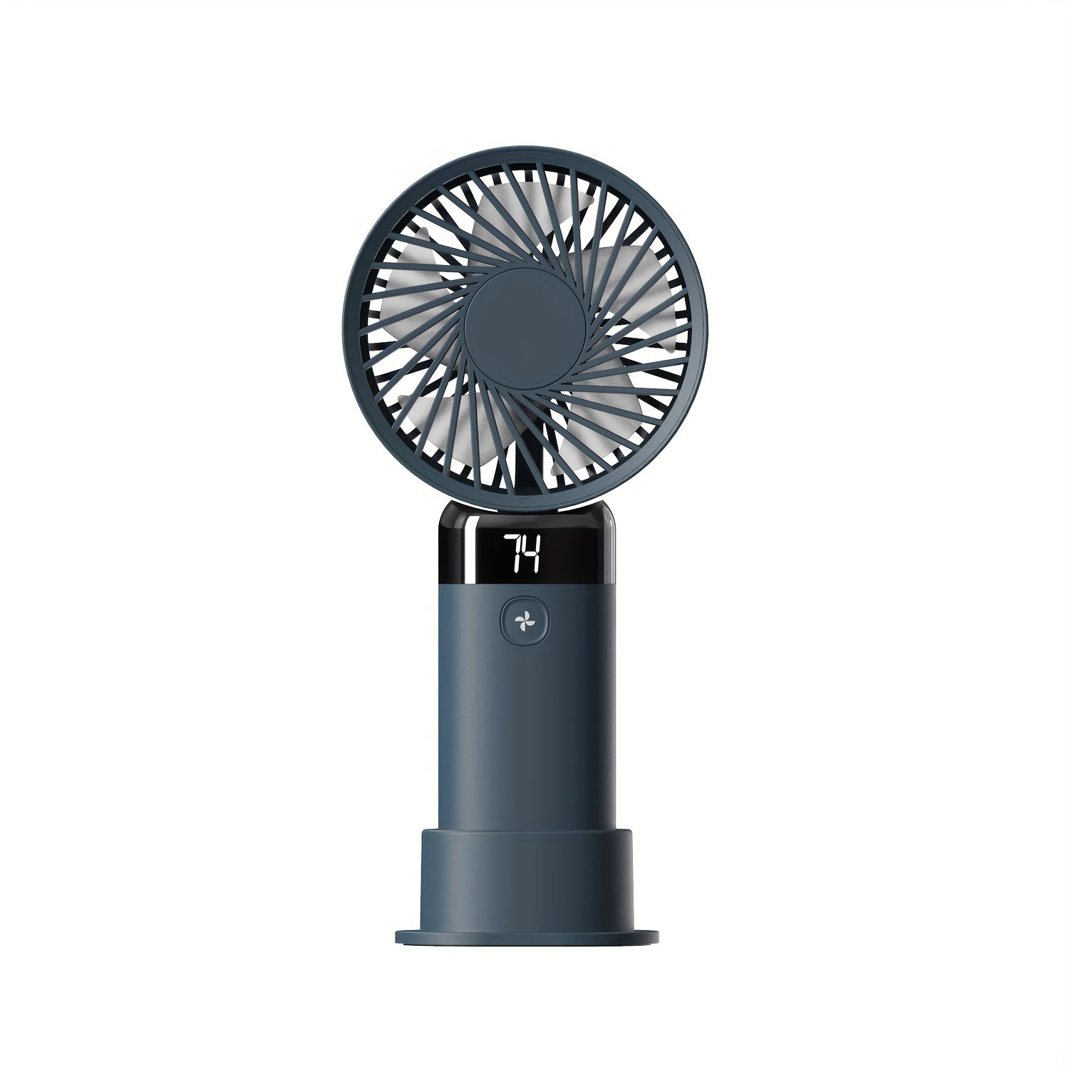 Mini Handheld Desk Fan with 3 Speeds Digital Display and USB Charging