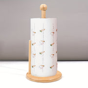 Wooden Vertical Tissue Holder with Carrot and Dog Design for Kitchen and Living Room