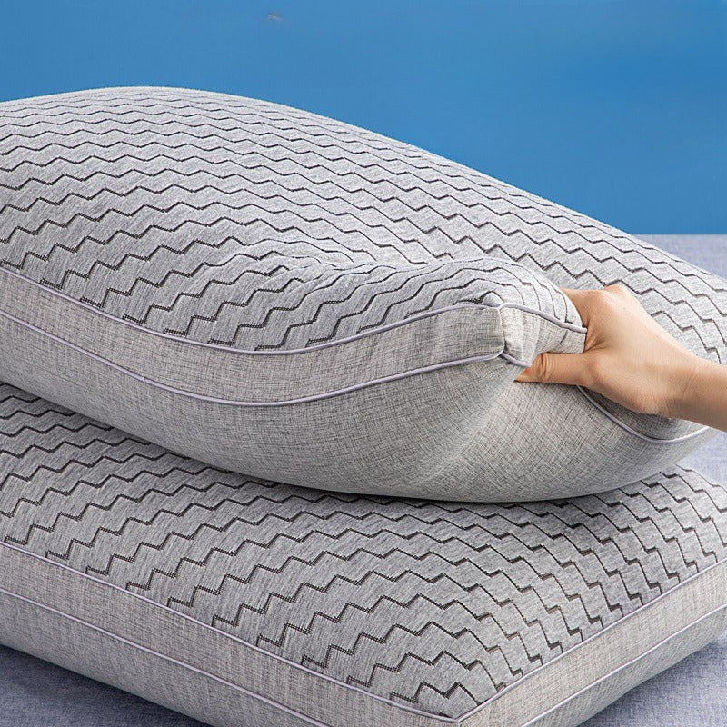 Set of 2 Breathable Knitted Neck Pillows for Sleep and Neck Support