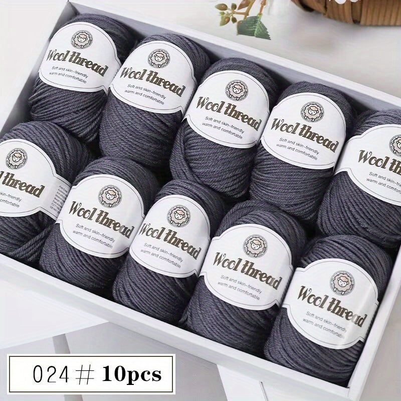 10pcs Australian Wool Yarn 500g Soft Warm Knitting for Sweaters Coats Scarves