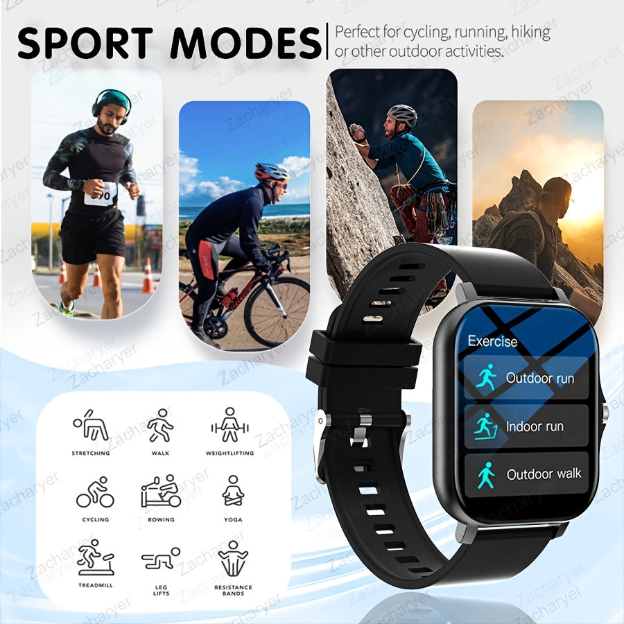 Wireless Smart Watch with Fitness Monitoring, Multi-Sport Tracker, Call Alerts, Long Battery Life, Compatible with iPhone and Android