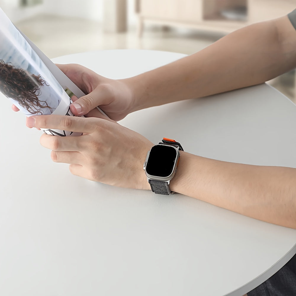 Elastic Nylon Adjustable Sport Watch Band for Apple Watch Ultra 2 Braided Solo Loop