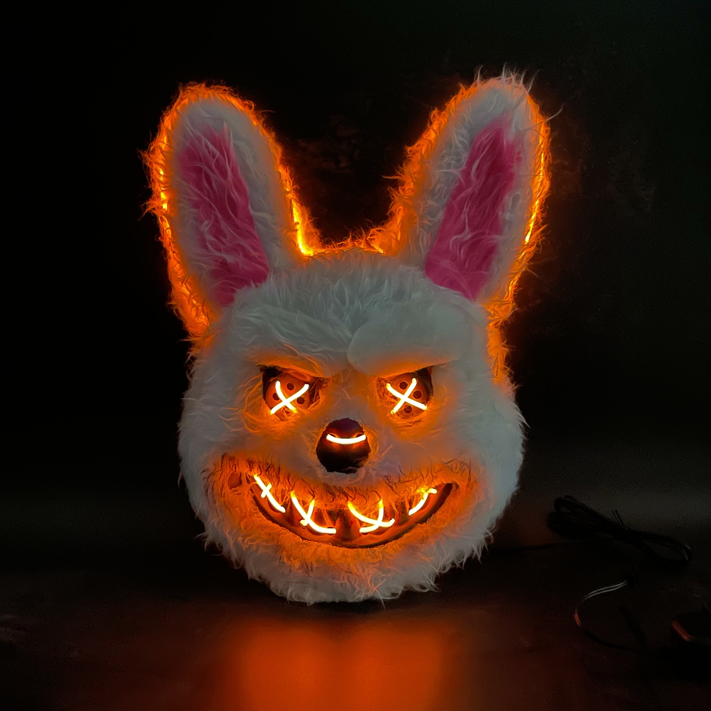 LED Light-Up Rabbit and Bear Masks for Kids Halloween Easter Costume Accessories