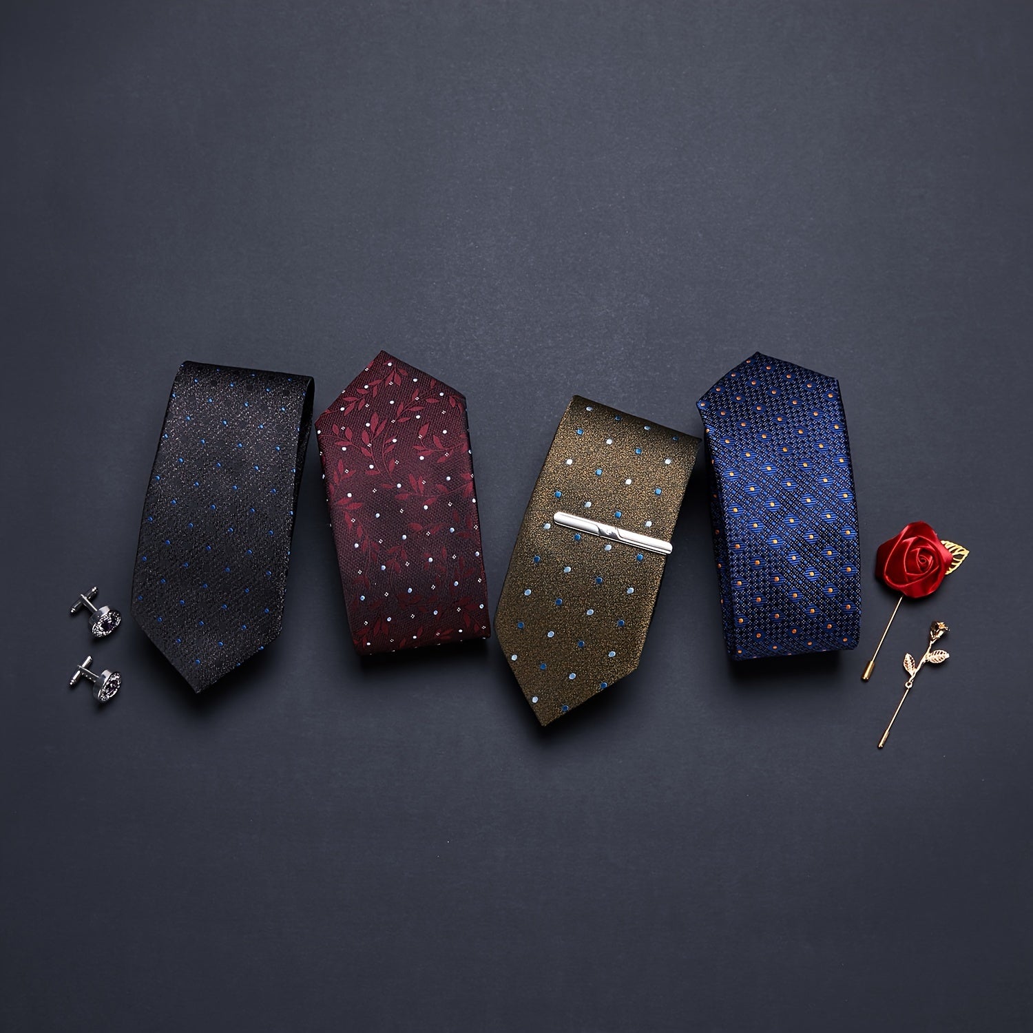 Men's Paisley Floral Necktie for Wedding and Office Wear