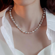 Women's Pearl Necklace with Shell, Elegant Luxury Jewelry for Daily and Party Wear