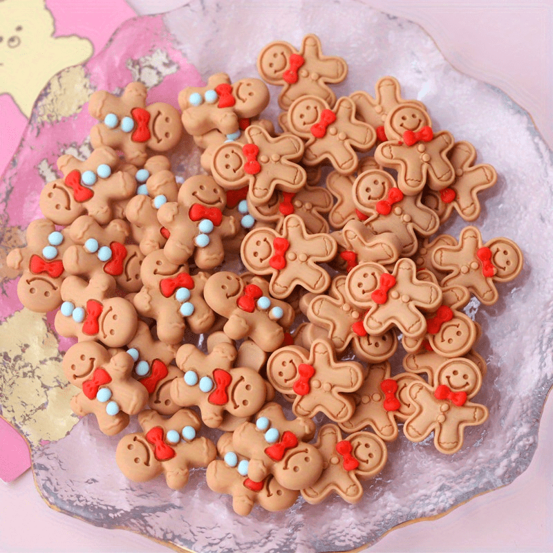 Christmas Gingerbread Ornament Accessories Set 20 30 50 100 Pieces for DIY Decorations