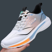 Men's Breathable Fabric Sneakers Low Top Casual Running Hiking Shoes