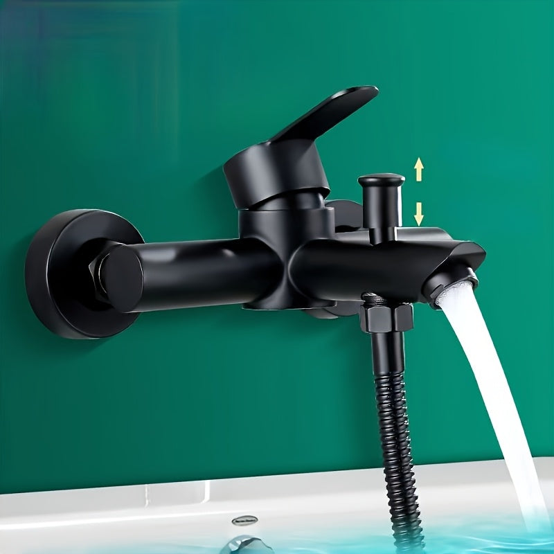 Wall-Mounted 3-Way Diverter Faucet Stainless Steel Classic Painted Finish
