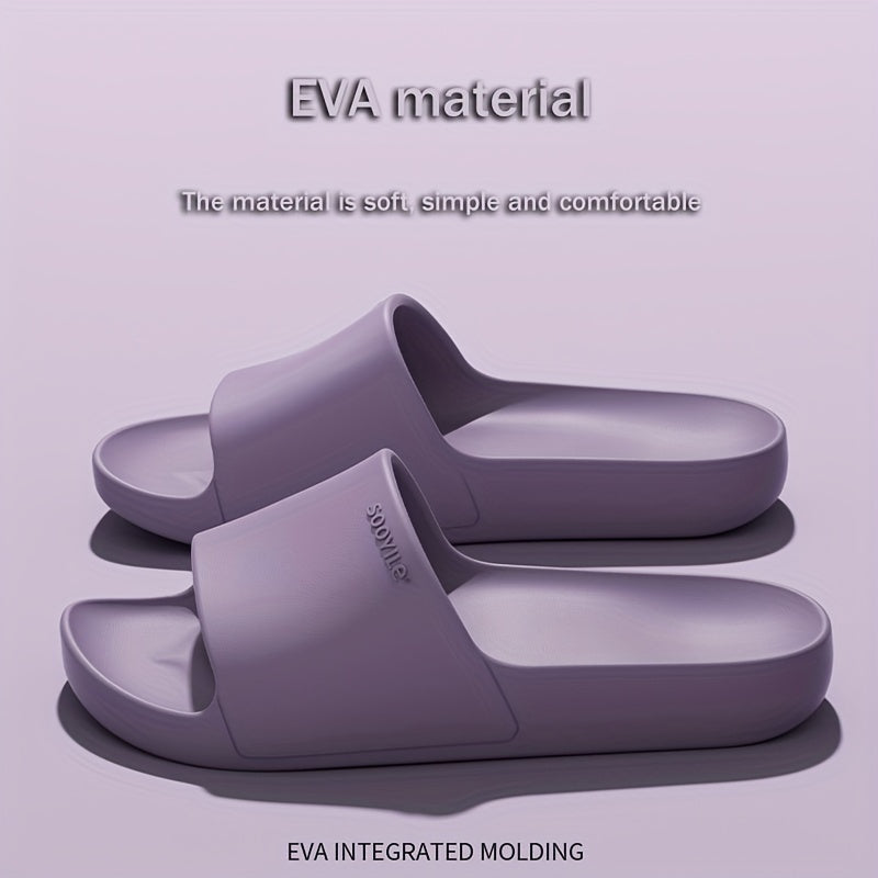 EVA Slaydlar - Ichki/tashqi foydalanish uchun sirpanmaydigan, qulay ochiq barmoq sandallari, hammom va norasmiy kiyimlar uchun ideal.