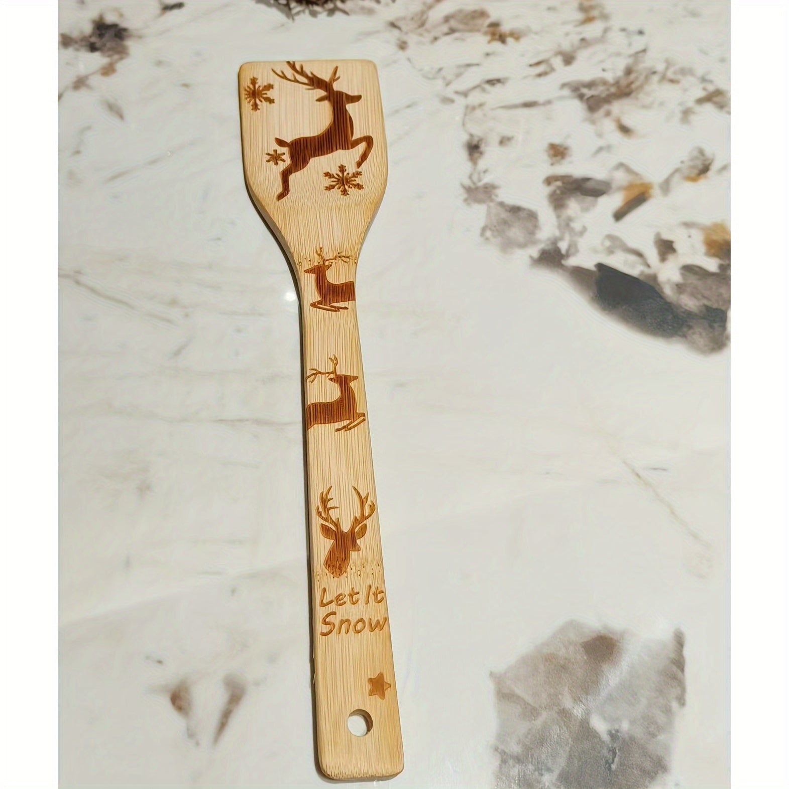 Bamboo Wood Spatula Non-Stick Cooking Kitchen Utensil