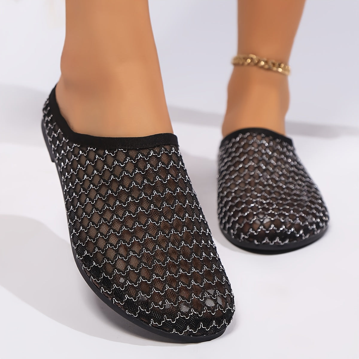 Women's Mesh Slip-On Sneakers Lightweight Breathable Fashionable