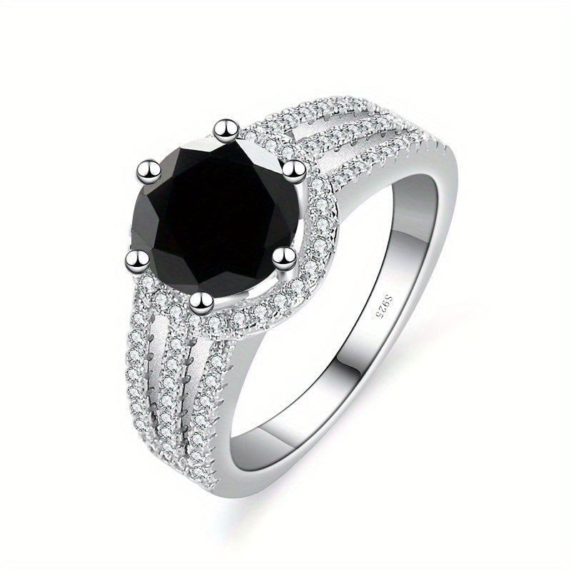 Koʻp rangli variantlari bilan Sterling kumushda moissanit vaʼda uzuklari, takliflar va sovgʻalar uchun