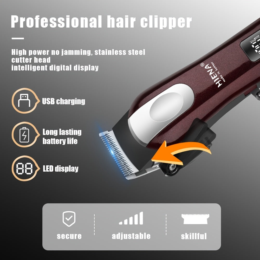 Kit de cortapelos eléctrico con bolsa de almacenamiento y accesorios para hombres, set de cuidado personal de 70 piezas