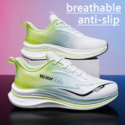 Мужские тканевые дышащие беговые кроссовки, нескользящие, на шнуровке, для улицы