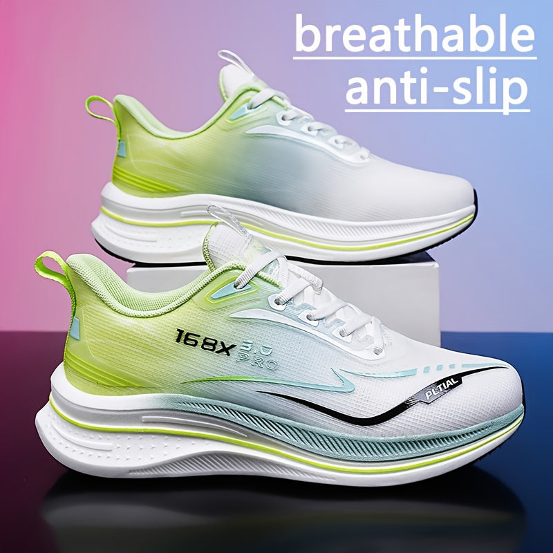 Мужские тканевые дышащие беговые кроссовки, нескользящие, на шнуровке, для улицы