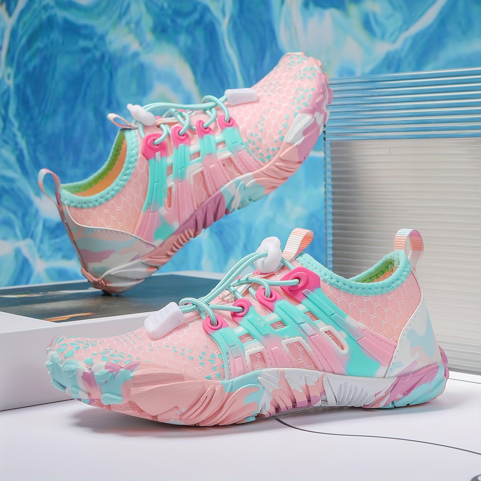 Детские водные туфли для плавания, серфинга, походов, с нескользящей, быстро сохнущей резиновой подошвой