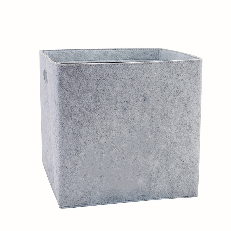 Felt saqlash kubi tashkilotchisi savat, kir yuvish, o'yinchoqlar va kiyimlar uchun, 1 dona