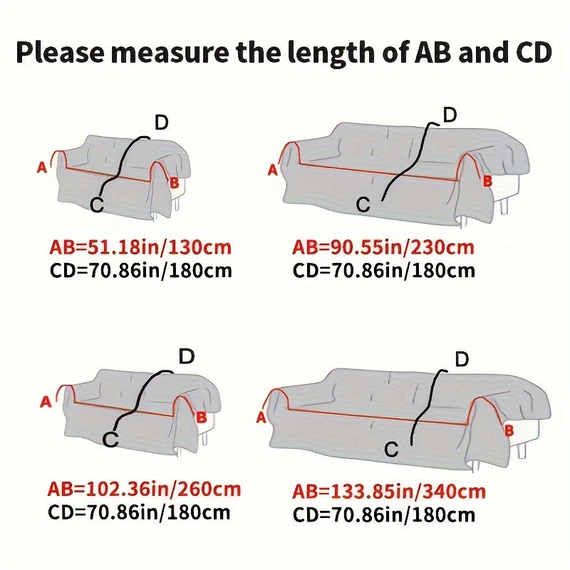 Чехол на диван из шерстяной вуали с бахромой, противоскользящий, всесезонный, для одного до четырех мест