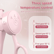 Electric Eyelash Curler with Temperature Control USB Rechargeable Compact Pink Beauty Tool