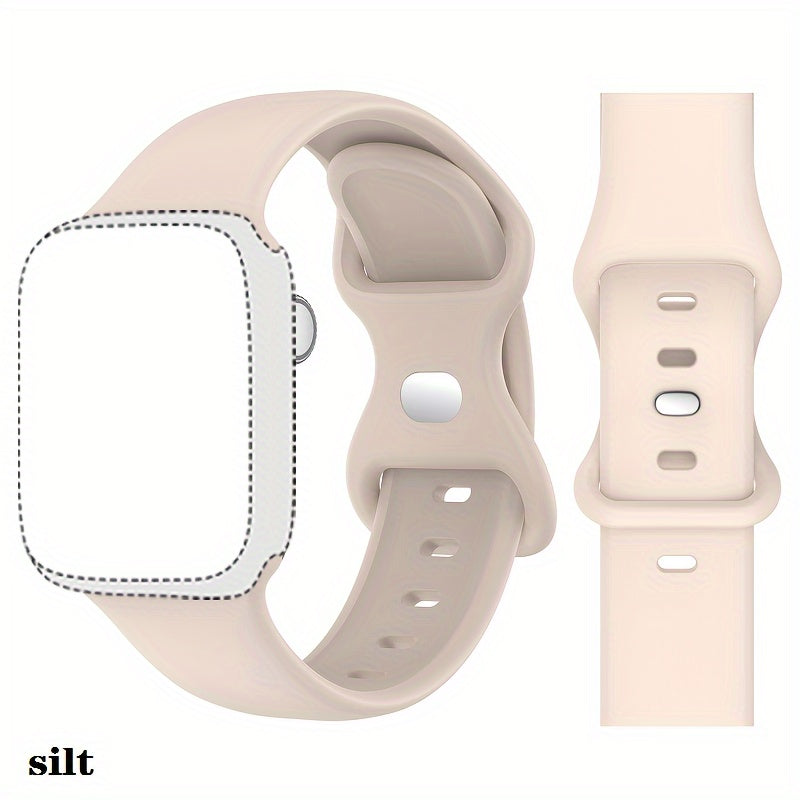 Silicone Sports Watch Strap for Men Women Compatible with Apple Watch Series 2 3 4 5 6 7 8 Ultra SE 38mm 40mm 41mm 42mm 44mm 45mm 49mm