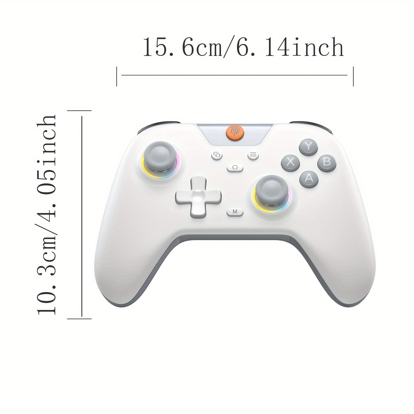 Wireless PC Controller with 7 Light Colors 5 Light Modes Rechargeable Battery for PC Switch Mobile
