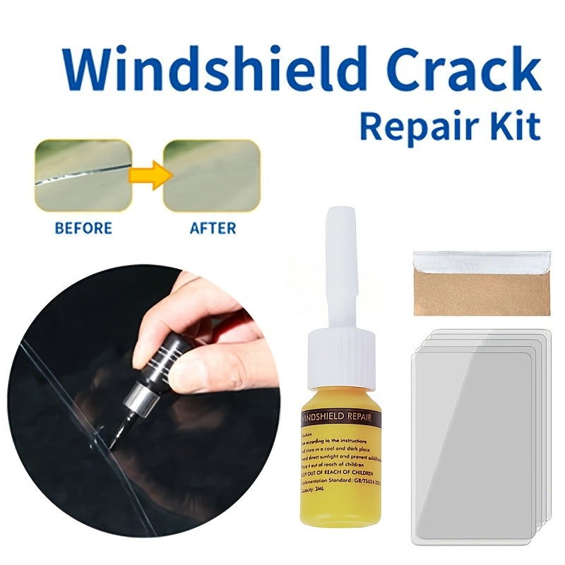 Universal Windshield Crack Repair Kit Nano Fluid Filler for Chips and Star Cracks