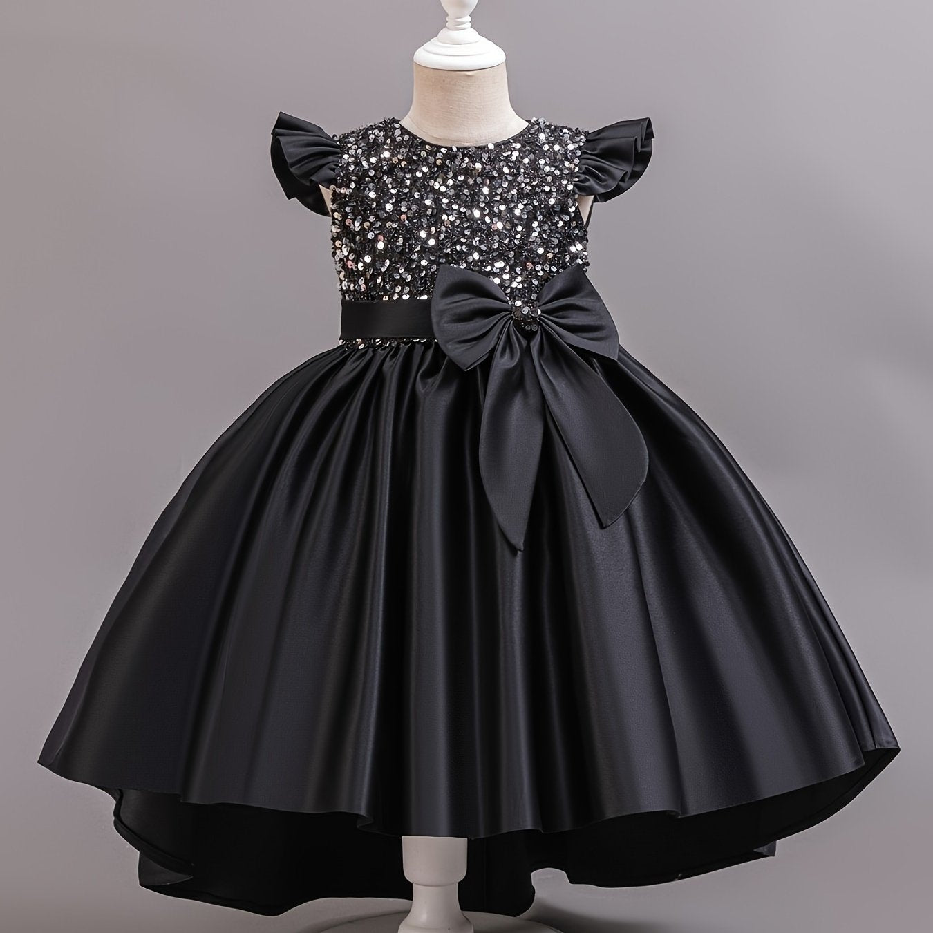 Girls' Sequin Princess Dress for Girls 12 and Under Polyester for Parties Vacations