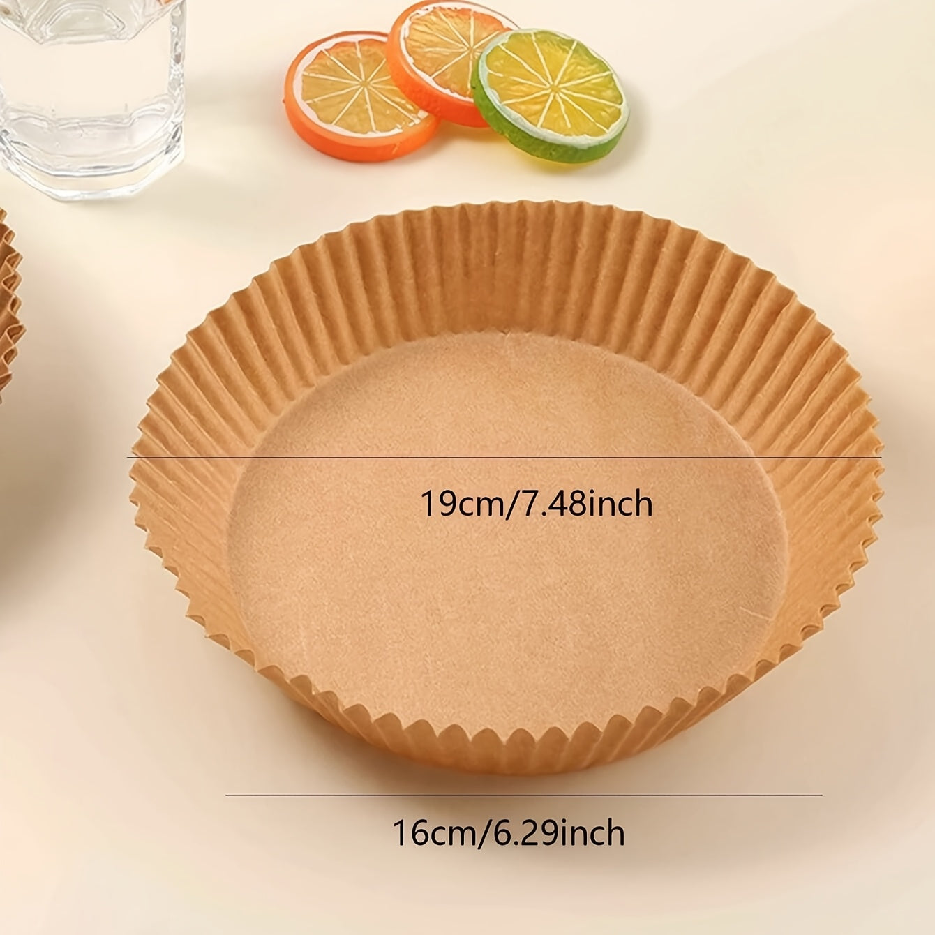 50 piezas de liners de papel para freidora de aire antiadherente - Papel de pergamino desechable, a prueba de aceite y agua para cocinar, hornear y asar de manera saludable