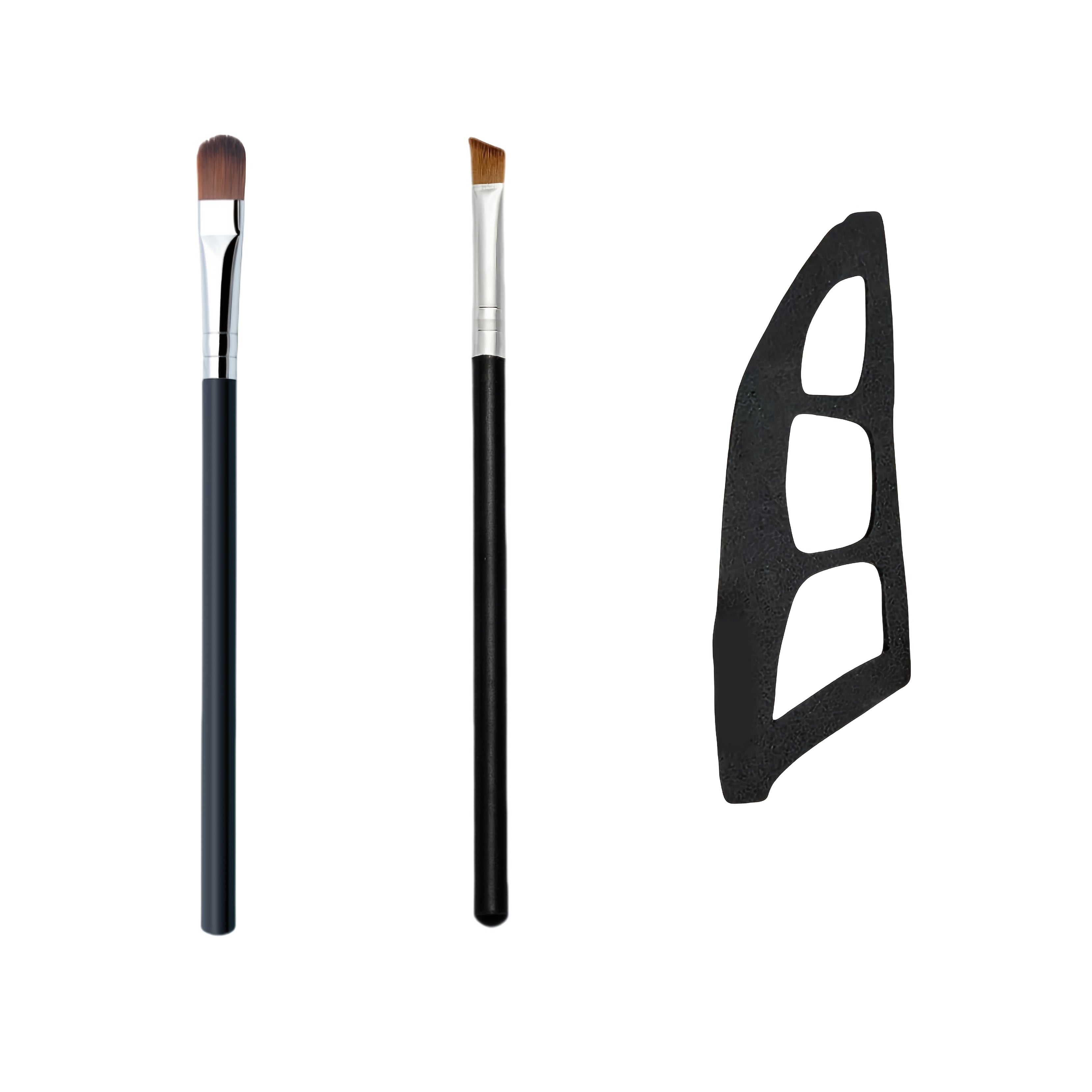 Ayollar uchun ko'zoynak cho'tkasi to'plami, boshlovchilar uchun shablonlar va qoliplar bilan