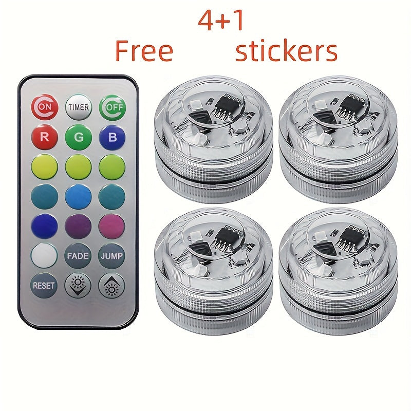 Luz ambiental interior de coche LED RGB inalámbrica con control remoto