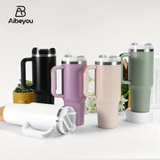 Insulated Stainless Steel Travel Mug 30oz Double-Layer Leak-Proof Hot Cold