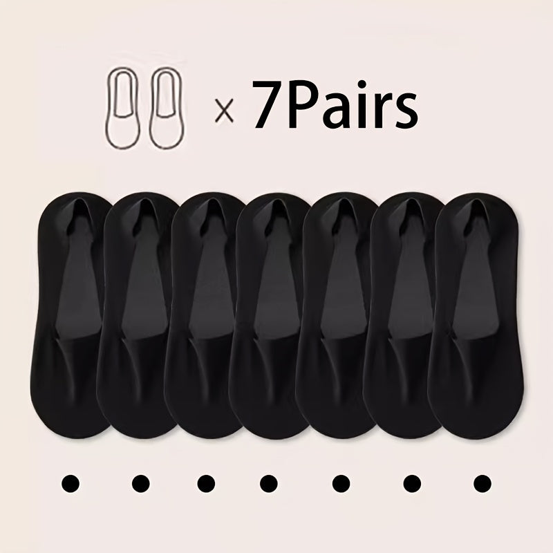 Men's Black No-Show Socks Breathable Polyester Spandex Non-Slip Summer