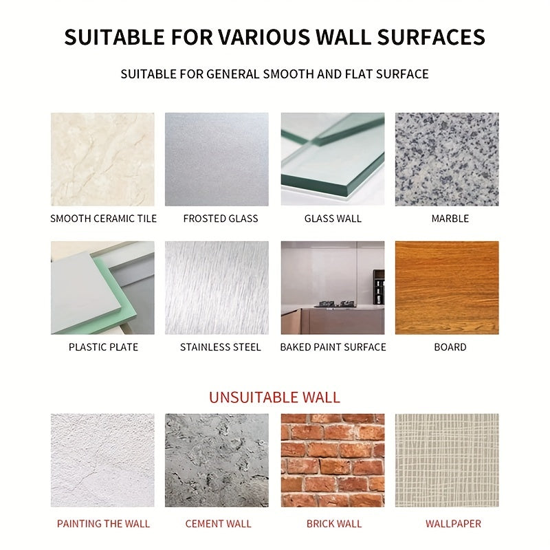 5-Piece Wall-Mounted Mop and Broom Holder Waterproof Non-Slip Organizer for Home Bathroom Kitchen Garden Garage