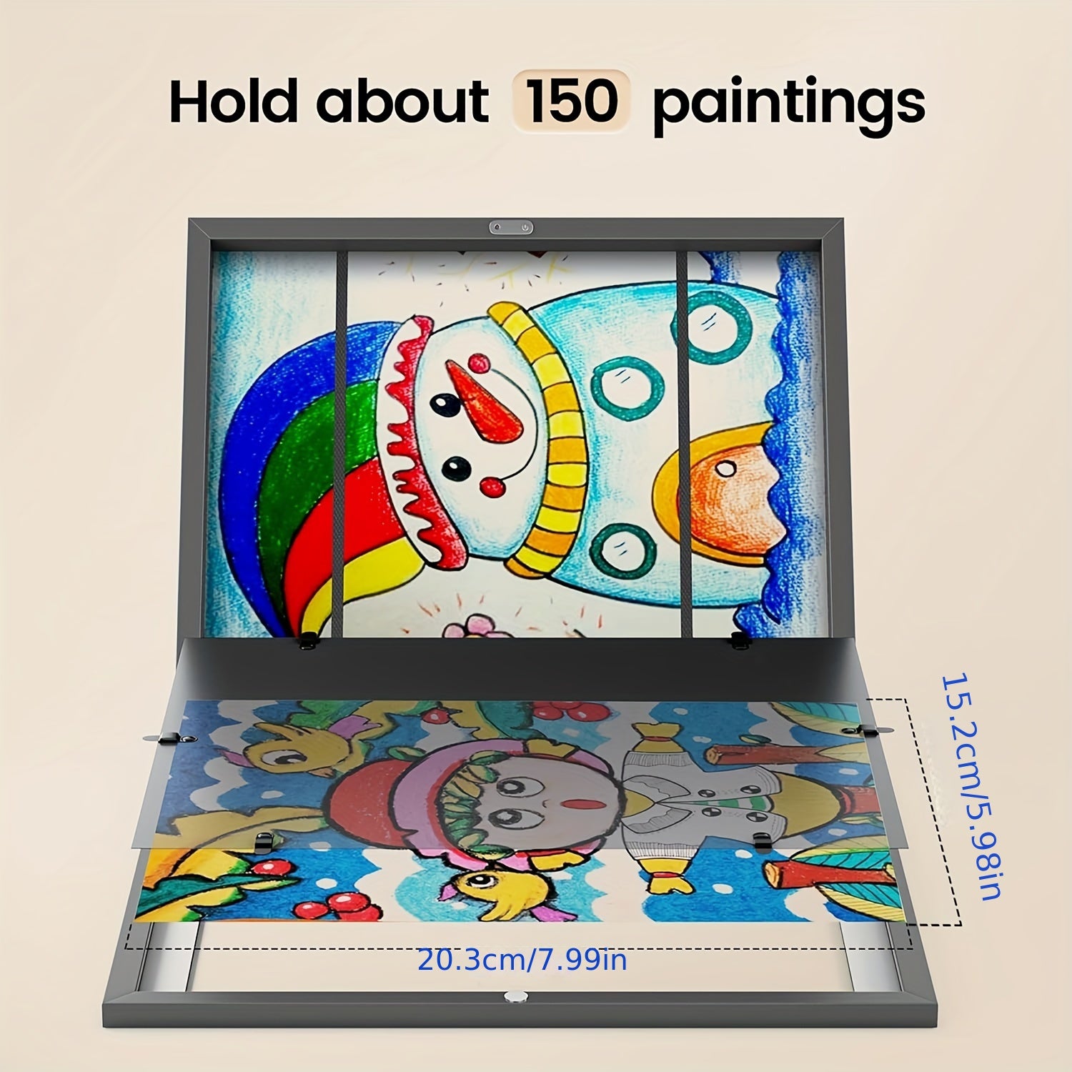 Front-Opening Picture Frame Set for 150 Horizontal and Vertical Photos or 3D Crafts Home Office Decor