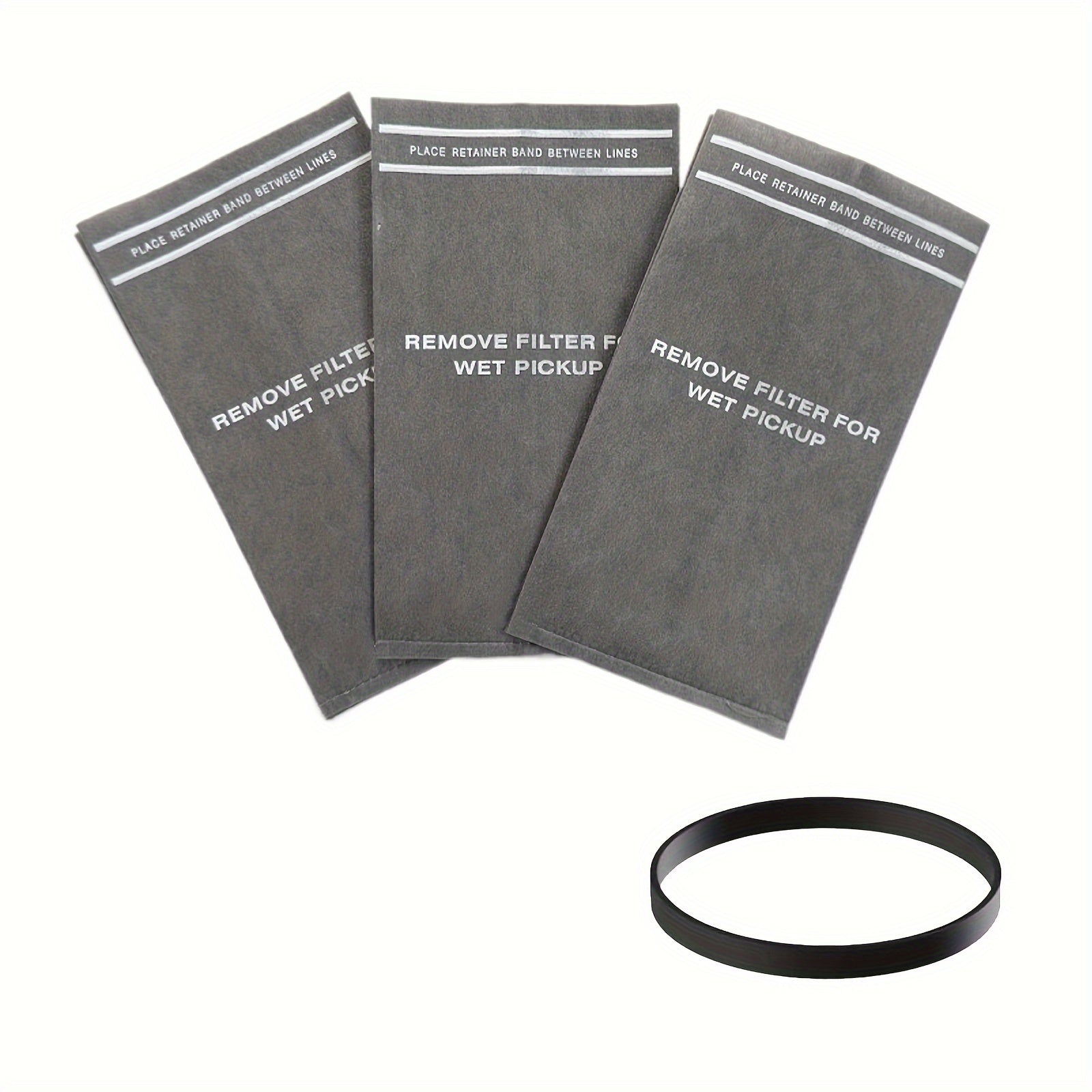 3-Pack Replacement Cloth Filter Bags for Wet Dry Vacuums 7.57-9.46L with Retaining Band