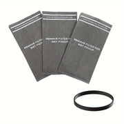 3-Pack Replacement Cloth Filter Bags for Wet Dry Vacuums 7.57-9.46L with Retaining Band