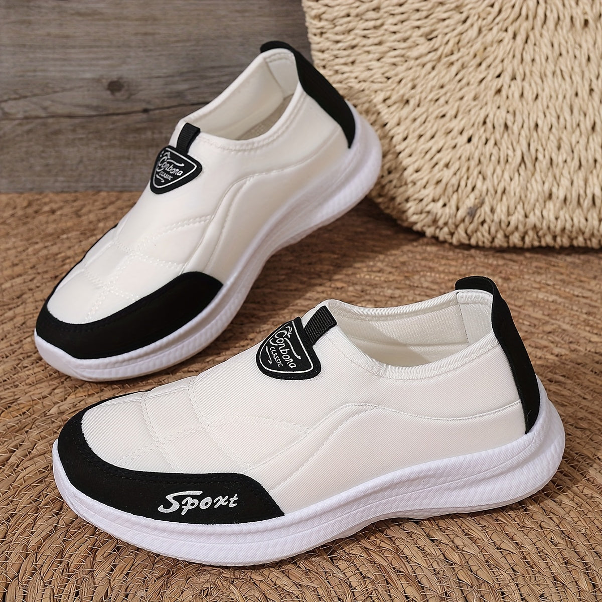 Ayollar uchun kundalik slip-on sport poyabzali, engil yugurish poyabzali, barcha mavsumlar uchun
