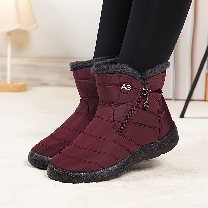 Women's Winter Ankle Boots Thermal Insulated Slip-Resistant Rubber Sole