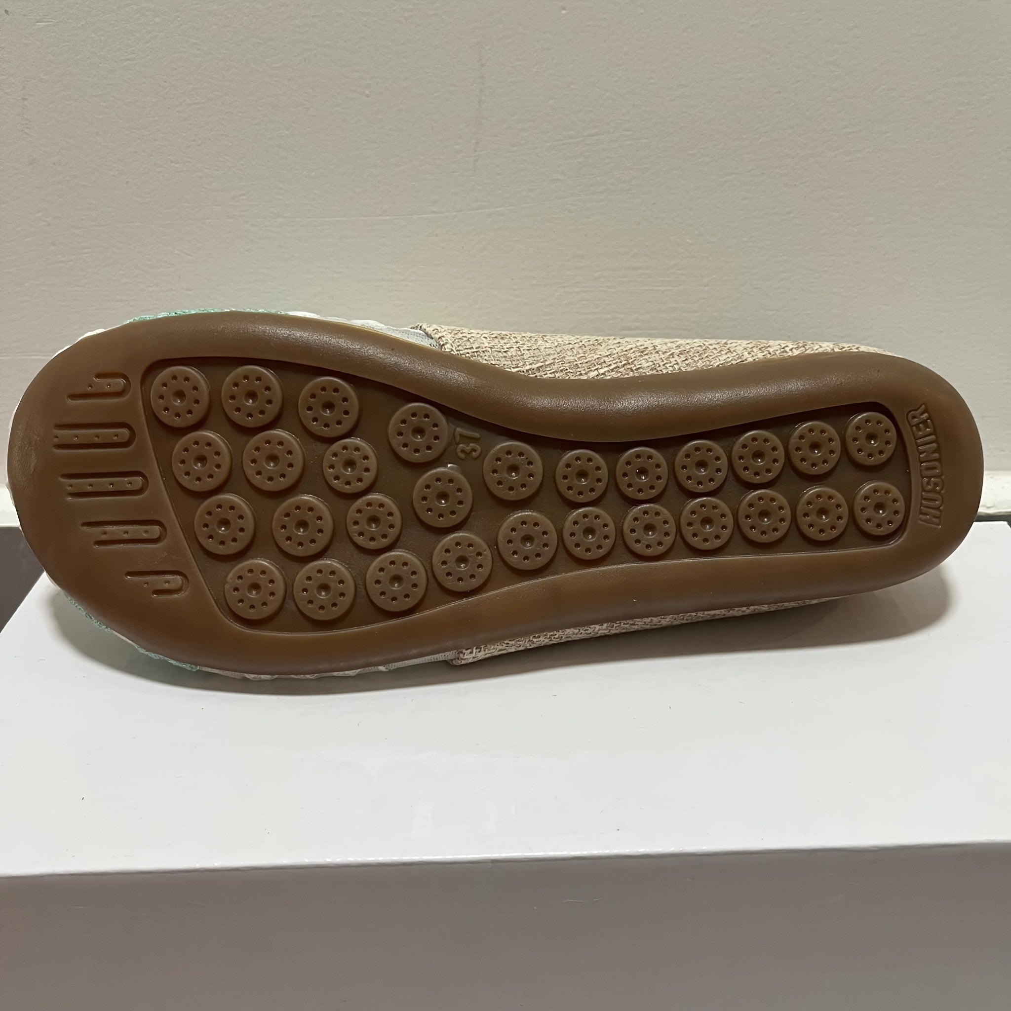 Women's Slip-On Sandals Linen Mesh Flat Casual Summer Round Toe