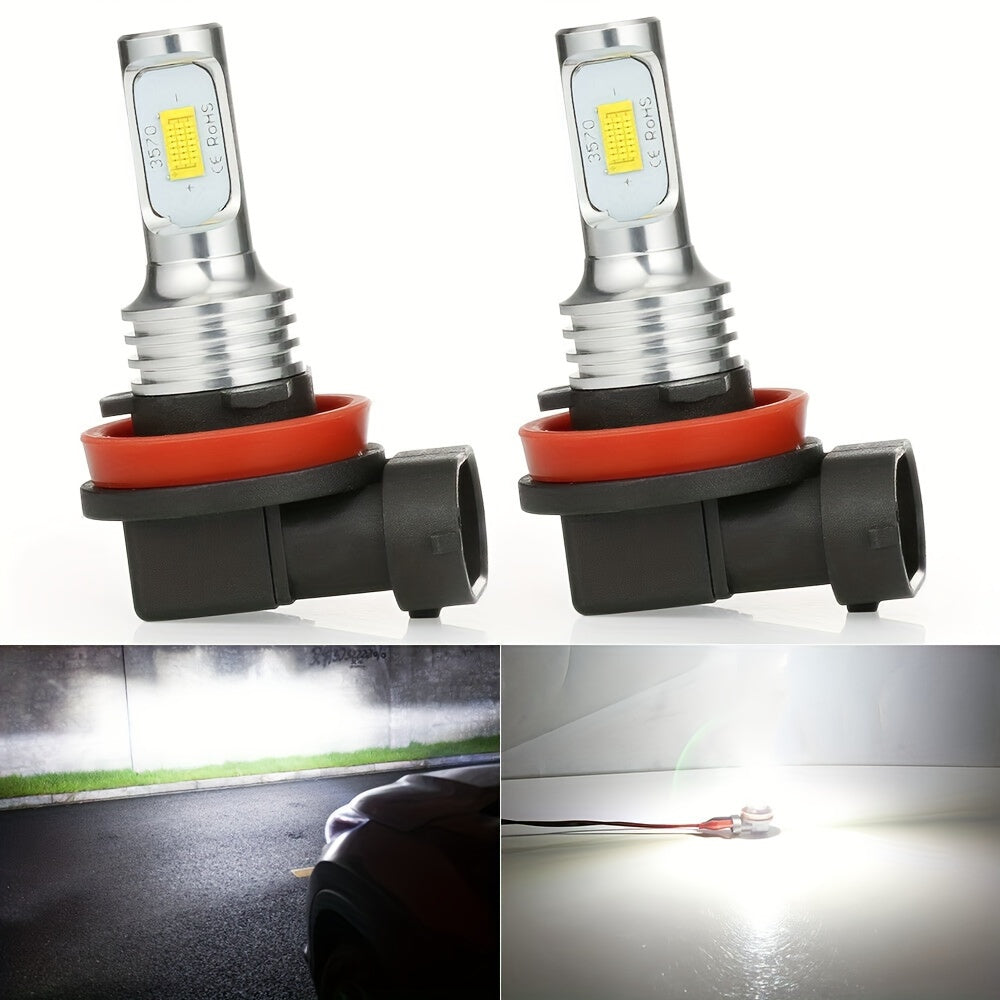 2 Pack LED Fog and Headlight Bulbs 6000K White Mini Quick Install