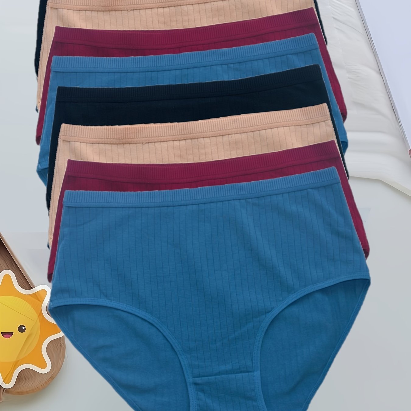 Ayollar uchun 8 ta yuqori belli katta o'lchamli ichki kiyimlar, nafas oladigan to'qimachilik, qorin nazorati