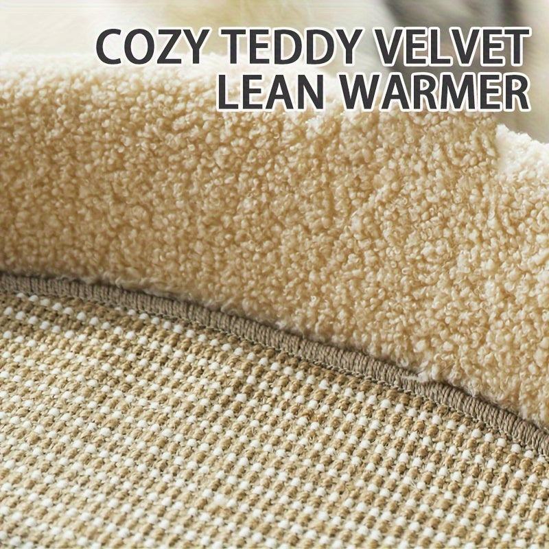 Cat Sofa Bed with Scratching Pad Faux Hemp Durable Resting Area for Cats