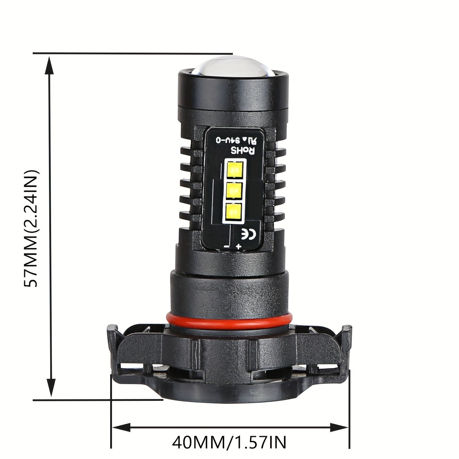 2 Pack H16 5202 LED Fog Light Bulbs 6000K White Daytime Running Lamps