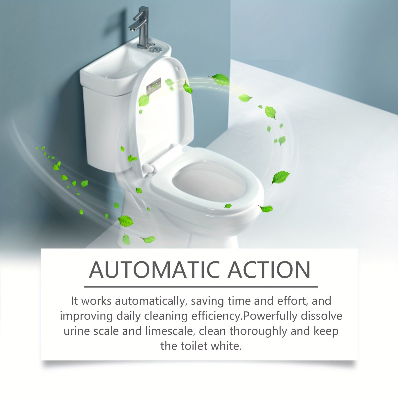 Bathroom Toilet Cleaning Tablets - Stain and Odor Removal, Bubble Technology