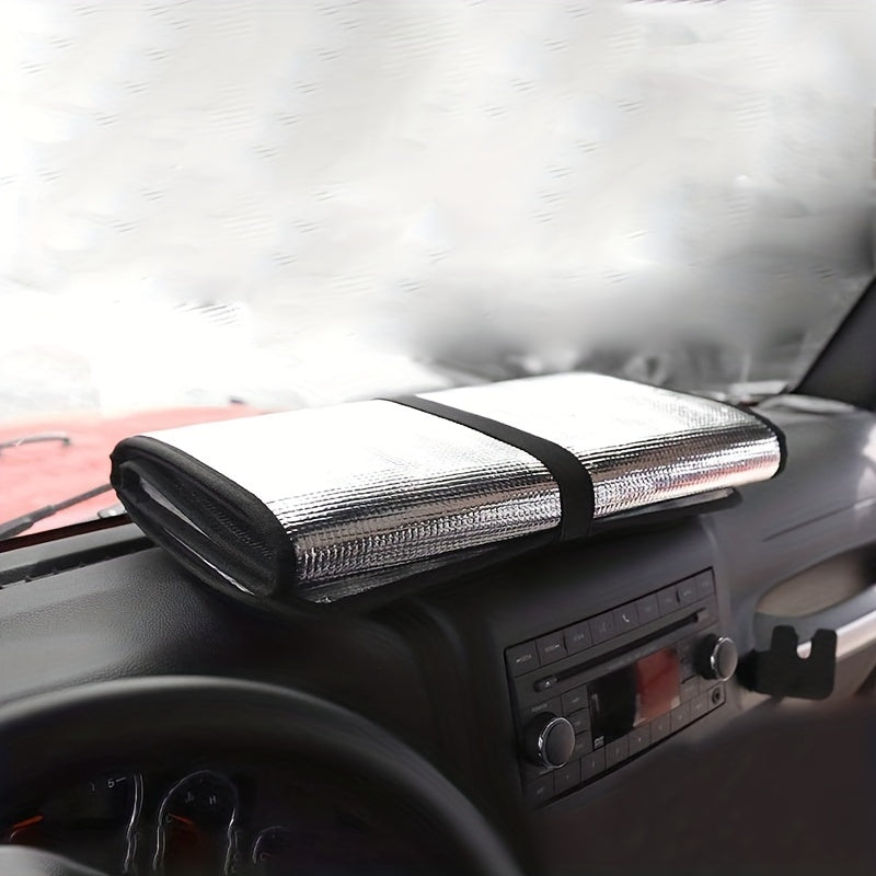 Универсальный солнцезащитный козырек для Jeep Wrangler, крышка для лобового стекла, черная алюминиевая фольга