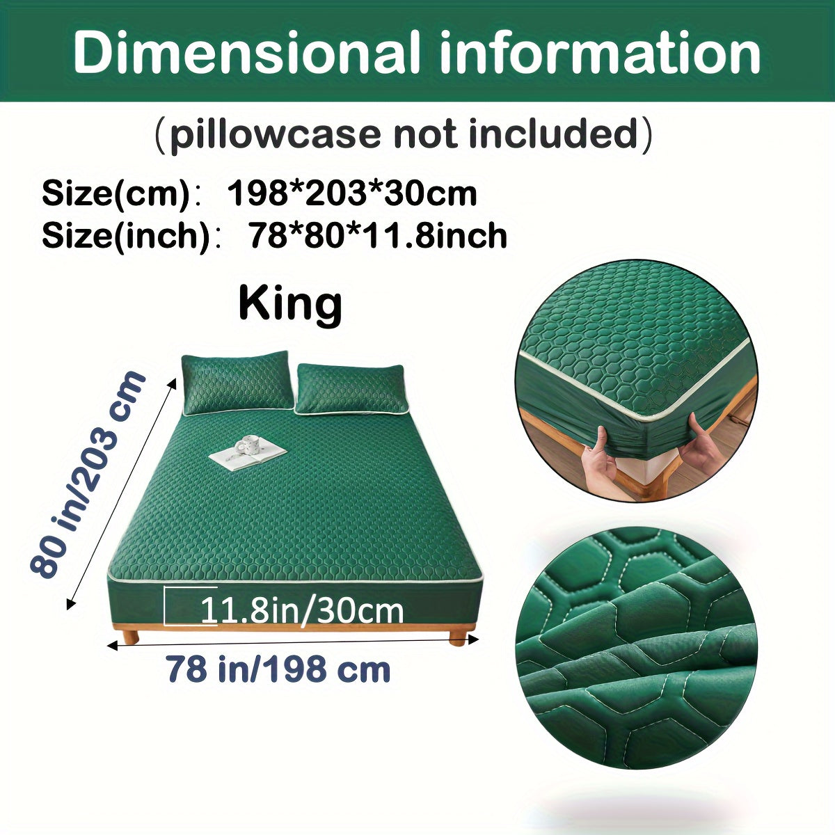 Muz his-tuyg'usi dizayni bilan Lateks Cool Matras Qoplamasi, Bir xil rang, Mashinada yuvish mumkin, Qalin tikilgan ip. Yotoqxonalarga, Talabalar yotoqxonalari, Mehmonxonalar uchun mos. Yostiq qoplamalari kiritilmagan.