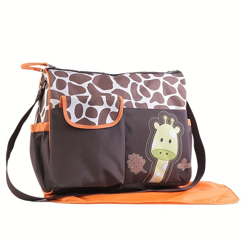 Diaper Bag for Moms with Cartoon Pattern Spacious with Multiple Functions Wet and Dry Separation
