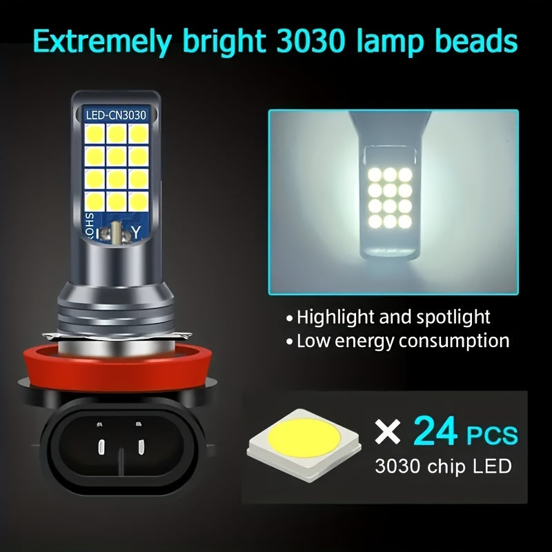 Car LED Fog Light Bulb 6000K White Ice Blue Yellow White 2 Pack